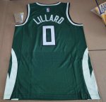 Maillot de Basket #0 Lillard Bucks 2021 city Vert